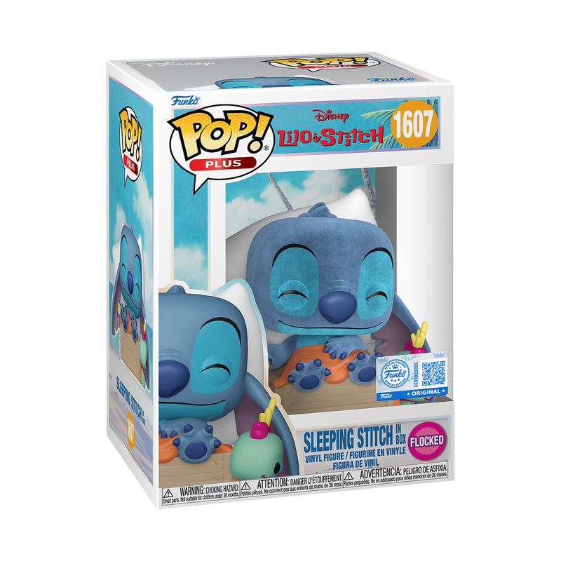 Sleeping Stitch in Box 1607 (Lilo and Stitch) Funko Pop! FLOCKED