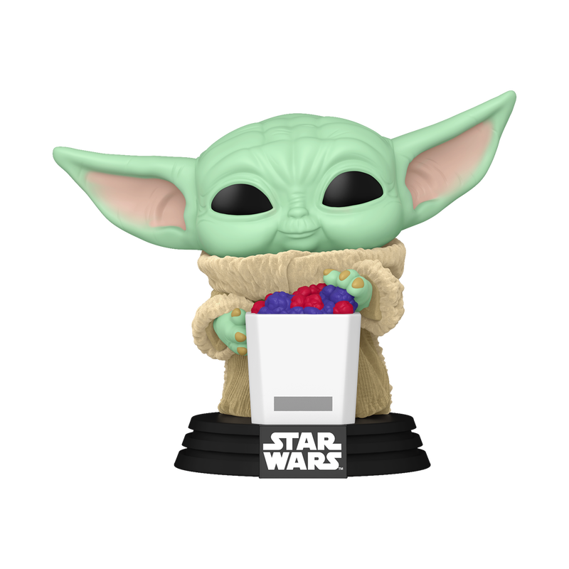 Grogu with Snack Flocked #825 (Star wars – The Mandalorian) Funko Pop Exclusive!