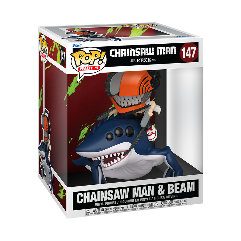 Pre-Orden! Ride Deluxe Chainsaw Man & Beam #147! Pop 6".