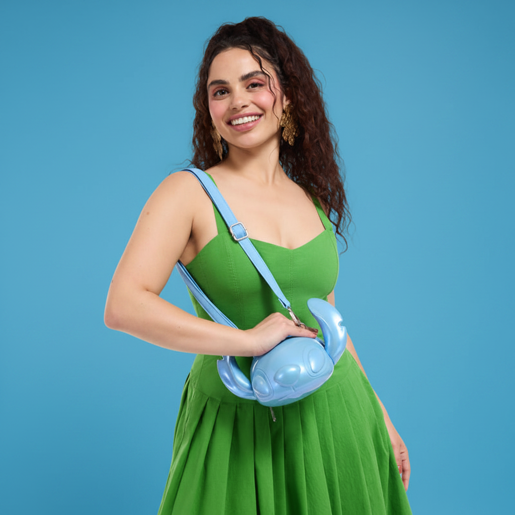 SDCC Limited Edition Stitch Molded Figural Crossbody Bag Loungefly by Funko Pop!