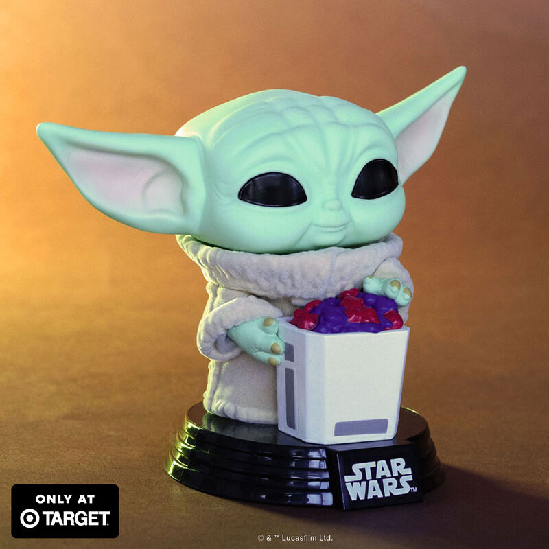 Grogu with Snack Flocked #825 (Star wars – The Mandalorian) Funko Pop Exclusive!