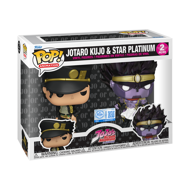 Jotaro Kujo & Star Platinum (Jojo's Bizarre Adventure) 2-Pack Funko Pop Exclusive!