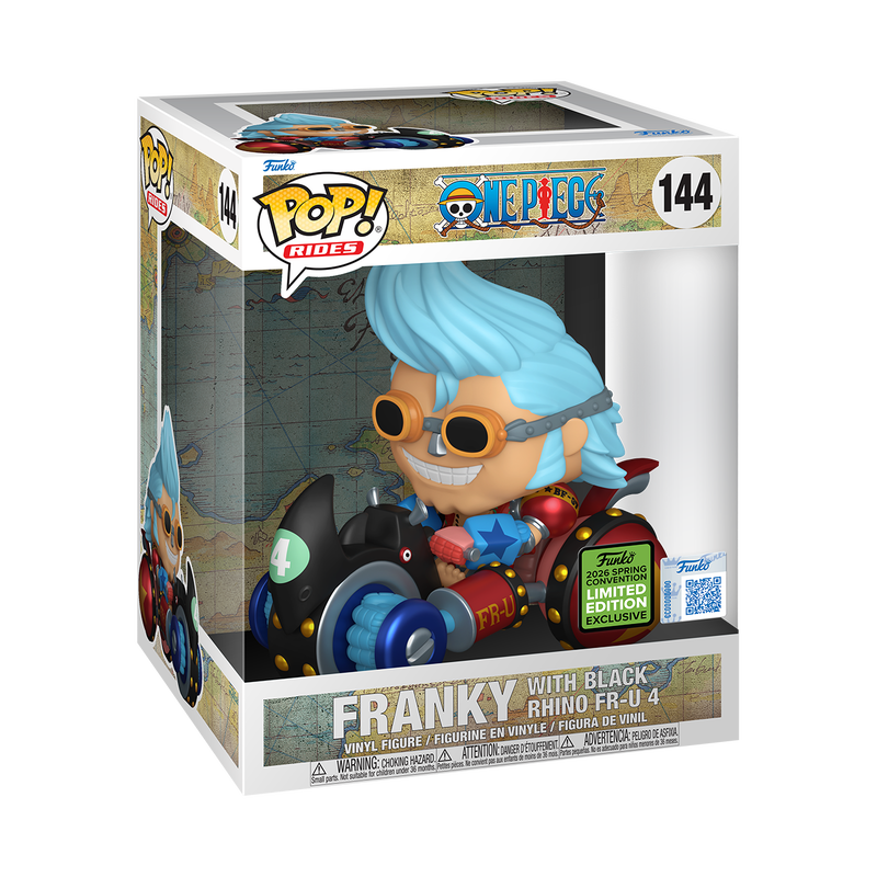 Rides Deluxe Franky with Black Rhino FR-U 4 #144 (One Piece) Funko Pop Rides 2026 Spring Convention Exclusive!