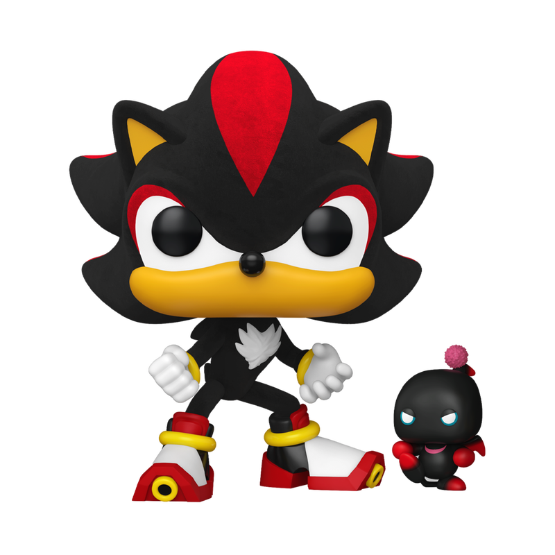 Shadow with Dark Chao Flocked #1151 (Sonic) Exclusive Funko Pop!
