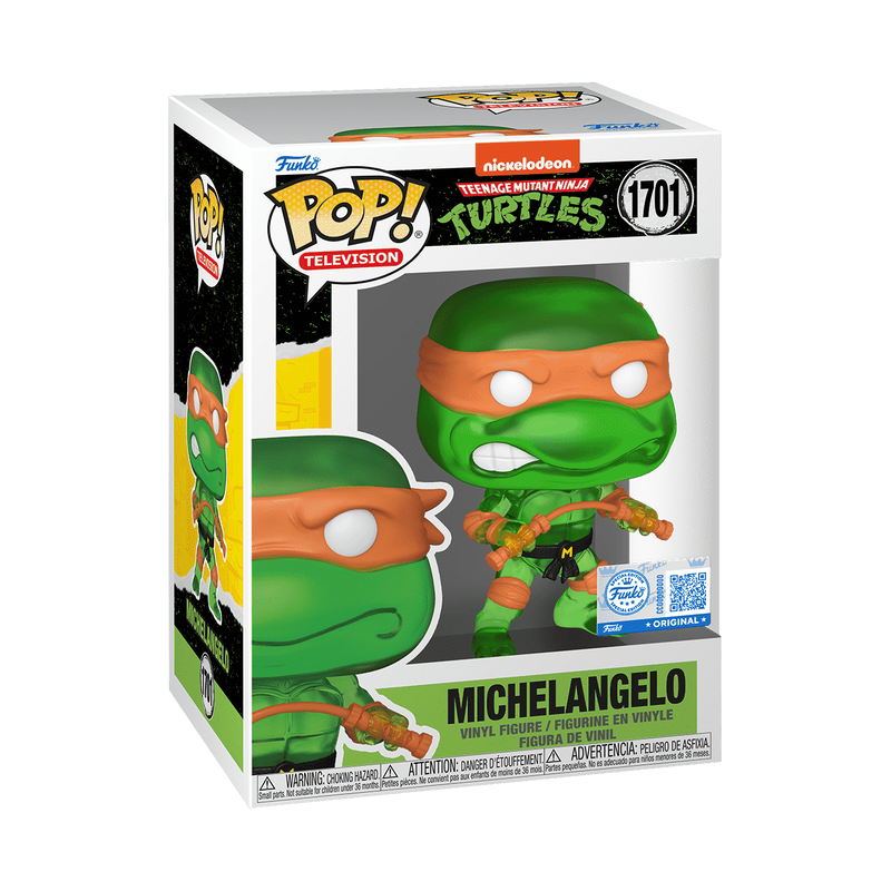 Michelangelo (Translucent Green) (Tortugas Ninja) #1701 Funko Pop!